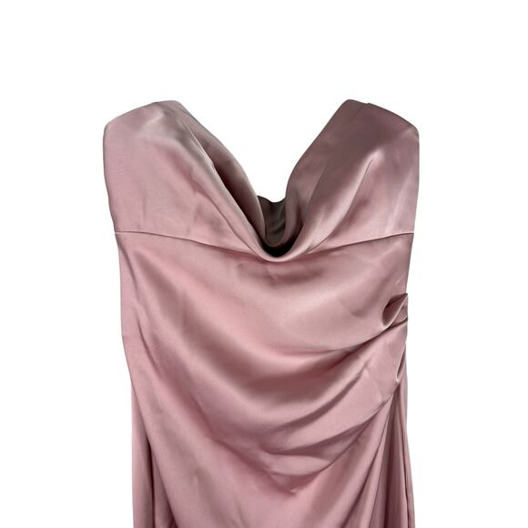 Katie May Taylor Strapless Gown Satin Party Formal Wedding Gala Prom Pink Sz XS - Picture 6 of 10